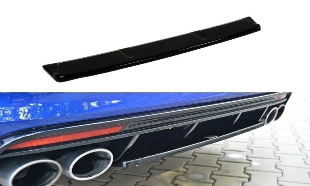 Mittlerer Diffusor Heck Ansatz für VW GOLF 7 R VARIANT  schwarz matt