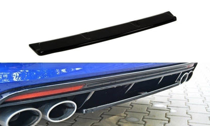 Mittlerer Diffusor Heck Ansatz für VW GOLF 7 R VARIANT  schwarz matt