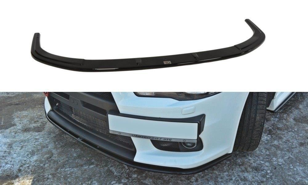 Front Ansatz V.2 für Mitsubishi Lancer Evo X schwarz Hochglanz