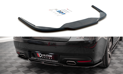 Mittlerer Diffusor Heck Ansatz für Peugeot 508 GT Mk1 Facelift schwarz Hochglanz