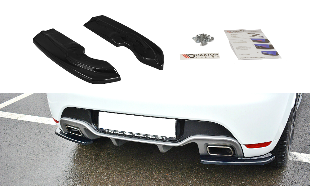 Heck Ansatz Flaps Diffusor für RENAULT CLIO MK4 RS  schwarz matt