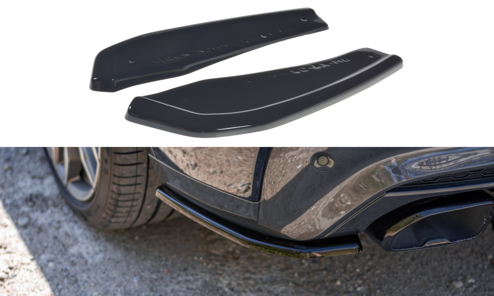 Heck Ansatz Flaps Diffusor für BMW X4 M-Paket G02 schwarz matt