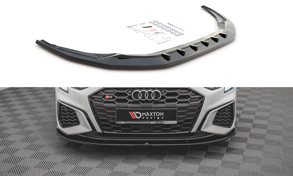 Front Ansatz V.1 für Audi S3 / A3 S-Line 8Y schwarz matt
