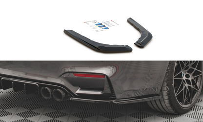 Heck Ansatz Flaps Diffusor V.2 für BMW M4 F82 schwarz matt