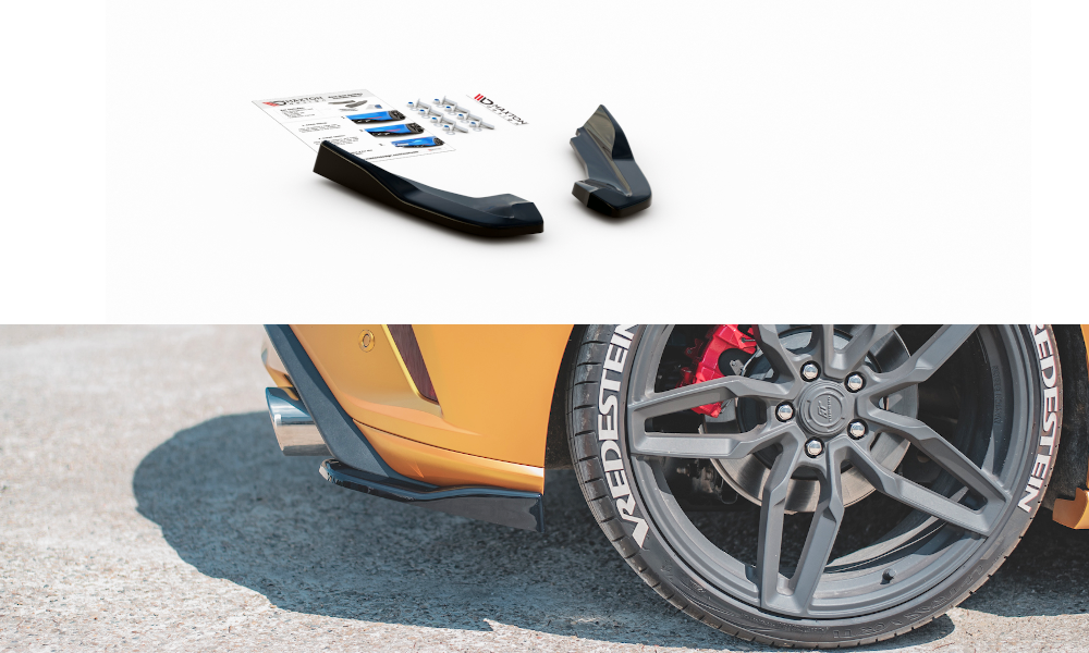 Heck Ansatz Flaps Diffusor V.2 für Ford Focus ST Mk4  schwarz Hochglanz