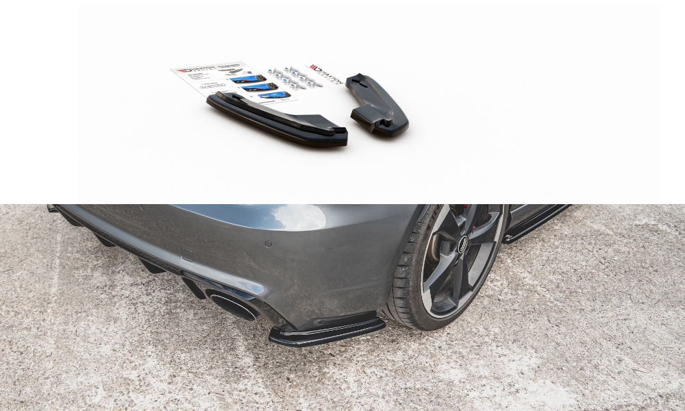Heck Ansatz Flaps Diffusor V.1 für Audi RS3 8V Sportback schwarz matt