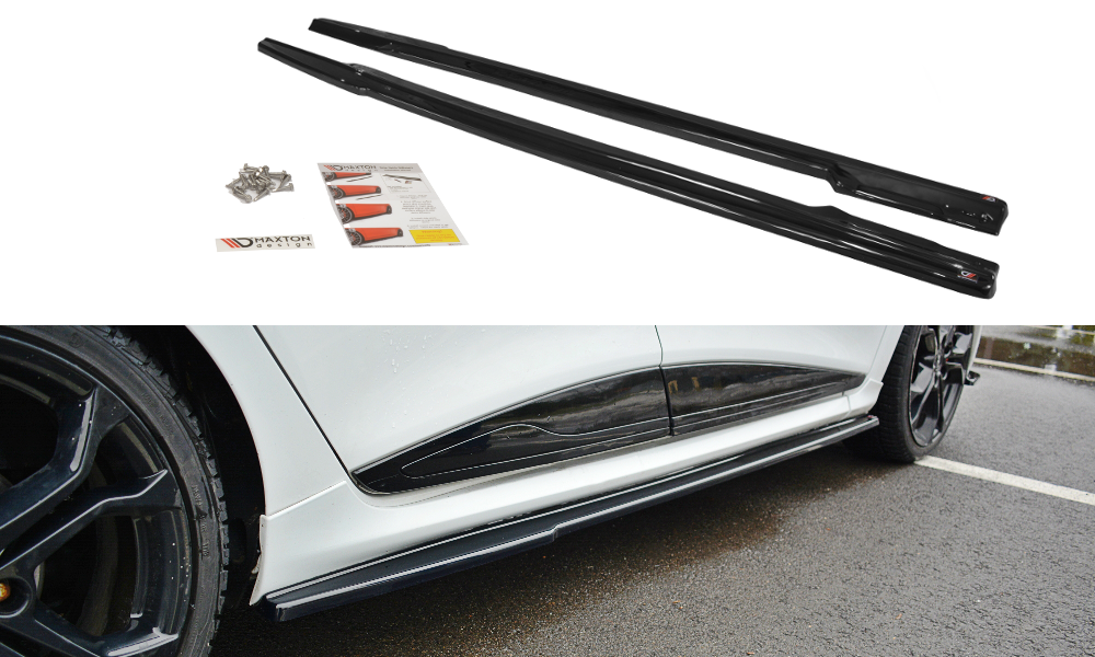 Seitenschweller Ansatz für RENAULT CLIO MK4 RS   schwarz matt