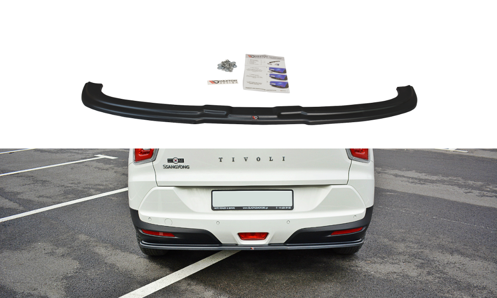 Mittlerer Diffusor Heck Ansatz für SSANGYONG TIVOLI schwarz matt