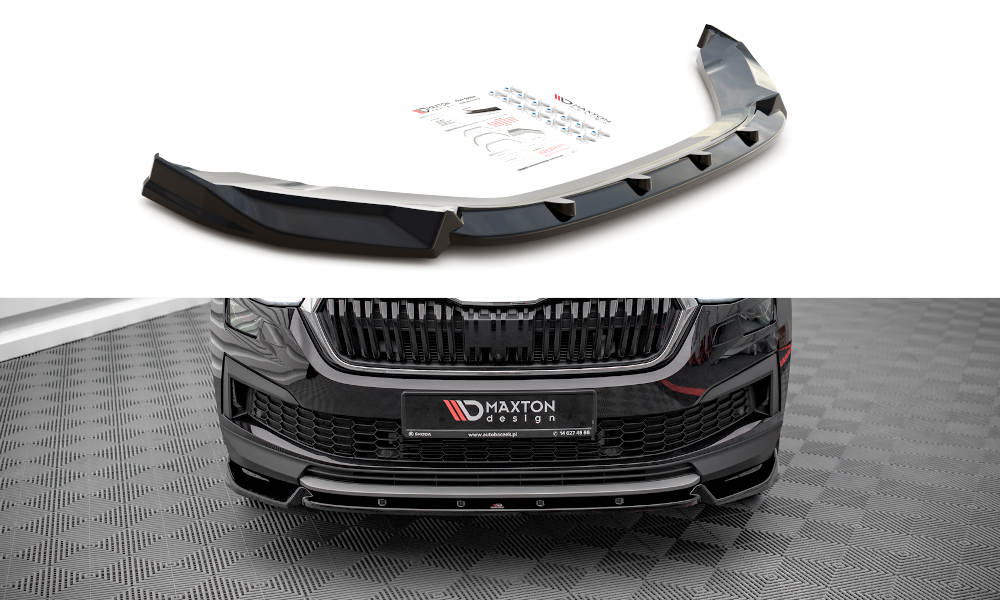 Front Ansatz V.1 für Skoda Kodiaq Mk1 Facelift schwarz matt