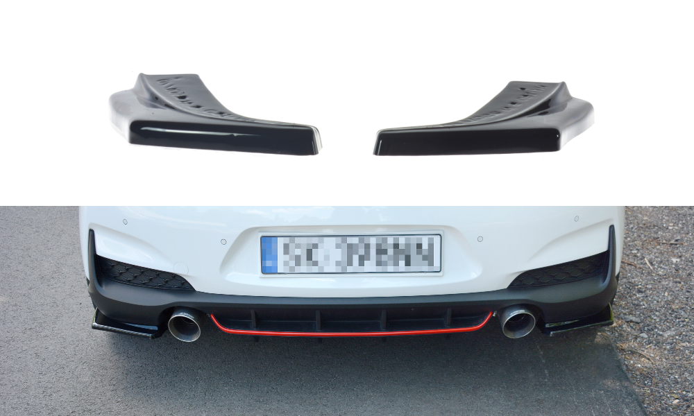 Heck Ansatz Flaps Diffusor für HYUNDAI I30 Mk3 N  schwarz matt