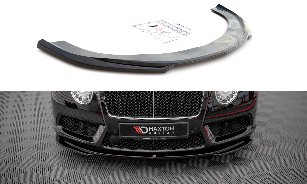 Front Ansatz V.2 für Bentley Continental GT V8 S Mk2 schwarz Hochglanz