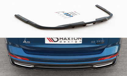 Mittlerer Diffusor Heck Ansatz DTM Look für Audi A6 S-Line Avant C8 Carbon Look