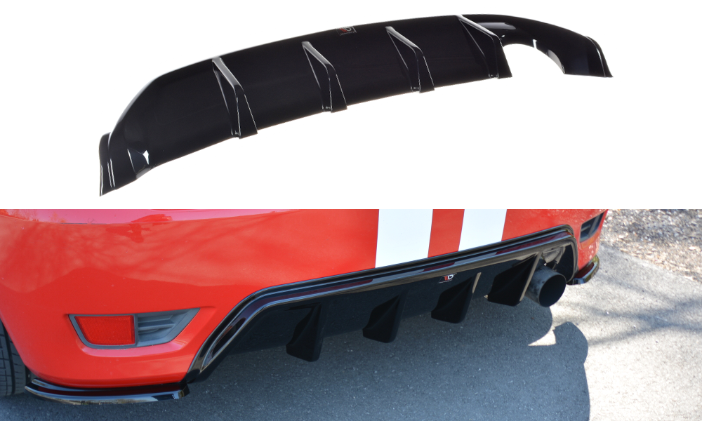 Diffusor Heck Ansatz für Ford Fiesta ST Mk6 schwarz matt