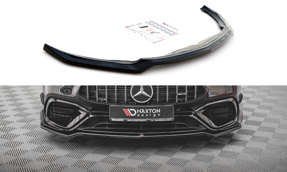 Front Ansatz V.3 für Mercedes-AMG CLA 45 Aero C118 schwarz Hochglanz
