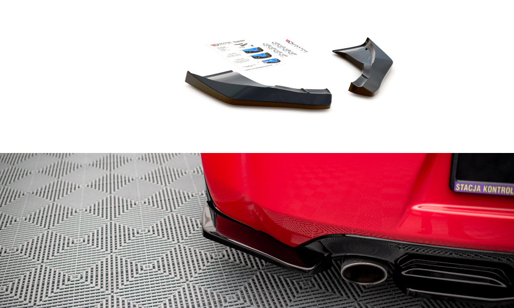 Heck Ansatz Flaps Diffusor V.2 für Nissan 370Z  schwarz Hochglanz