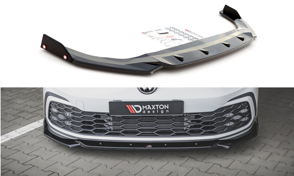 Front Ansatz +Flaps für V.2 Volkswagen Golf 8 GTI