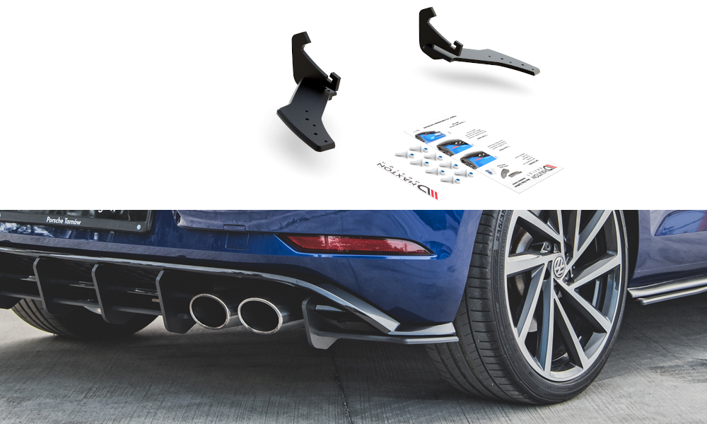 Robuste Racing Heck Ansatz Flaps Diffusor für VW Golf 7 R Facelift