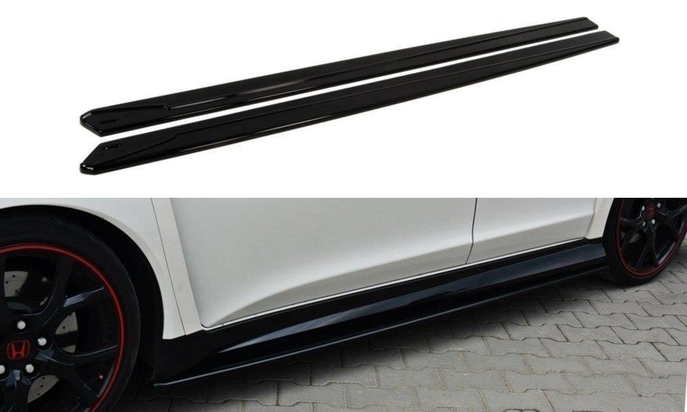 Seitenschweller Ansatz für HONDA CIVIC IX TYPE R schwarz matt