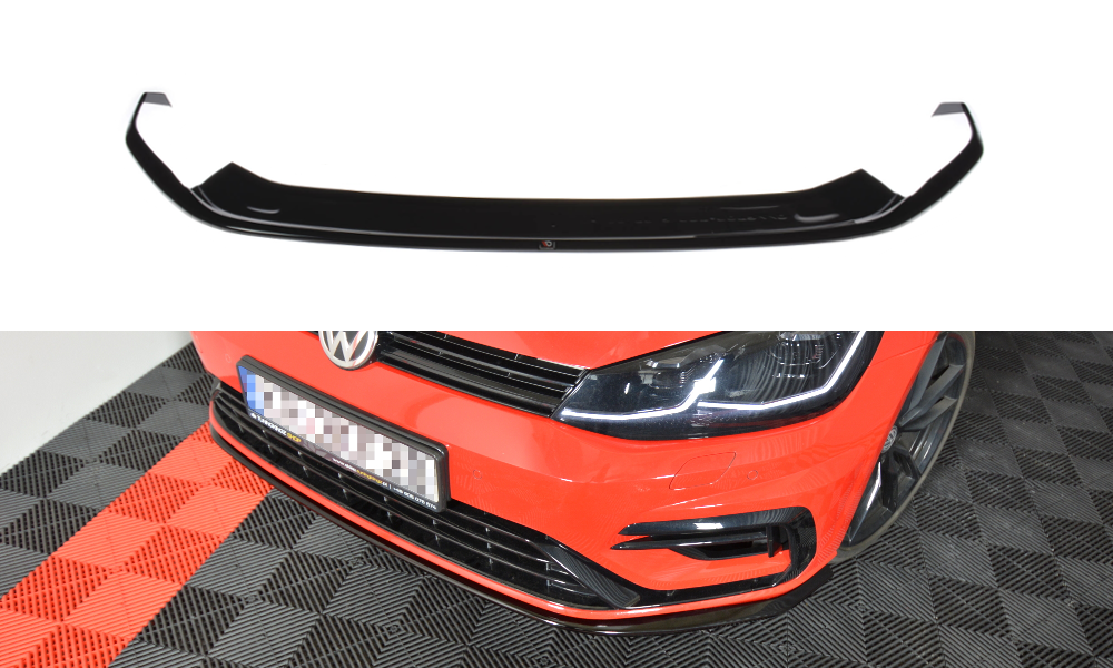 Front Ansatz V.7 für VW Golf 7 R / R-Line Facelift Carbon Look