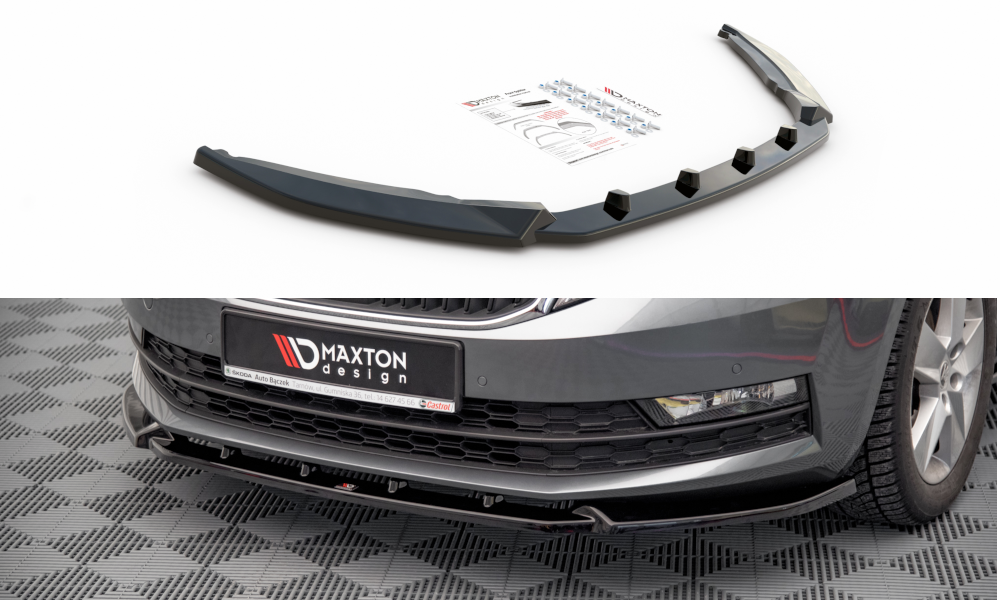 Front Ansatz V.1 für Skoda Octavia Mk3 Facelift Carbon Look