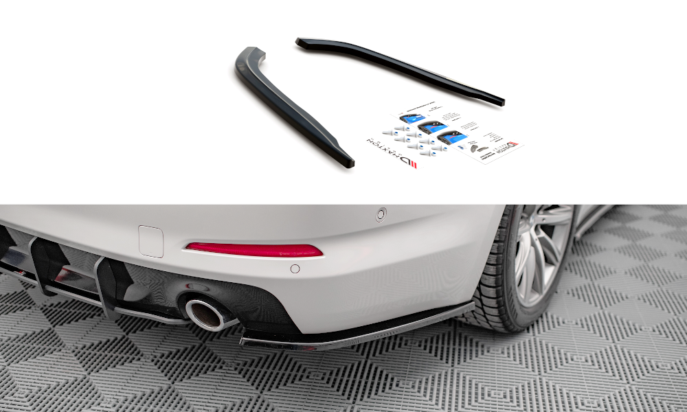 Heck Ansatz Flaps Diffusor für BMW 5er G30 Carbon Look