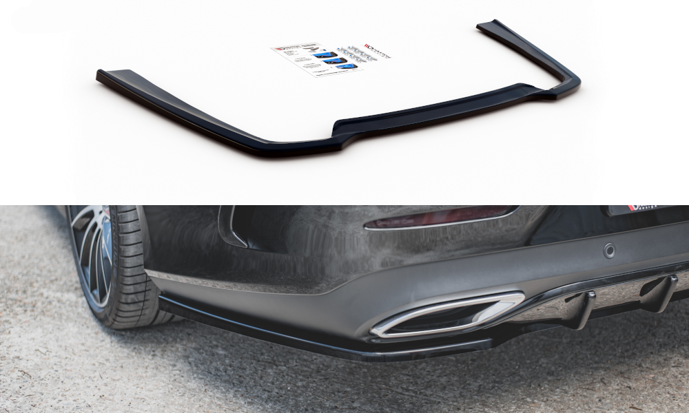 Mittlerer Diffusor Heck Ansatz für Mercedes-Benz CLS AMG-Line C257 schwarz matt