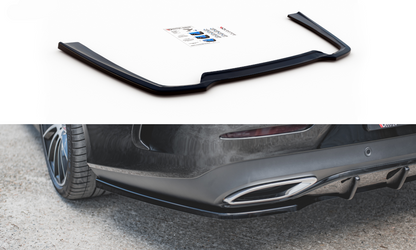 Mittlerer Diffusor Heck Ansatz für Mercedes-Benz CLS AMG-Line C257 schwarz matt