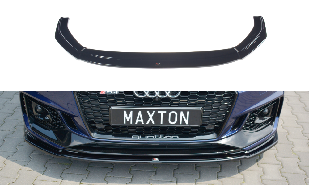 Front Ansatz V.2 für AUDI RS4 B9 schwarz matt