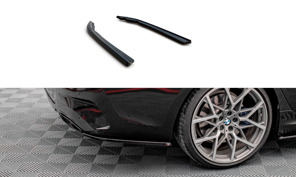Heck Ansatz Flaps Diffusor V.4 für BMW 3er M-Paket G20 / G21 schwarz Hochglanz