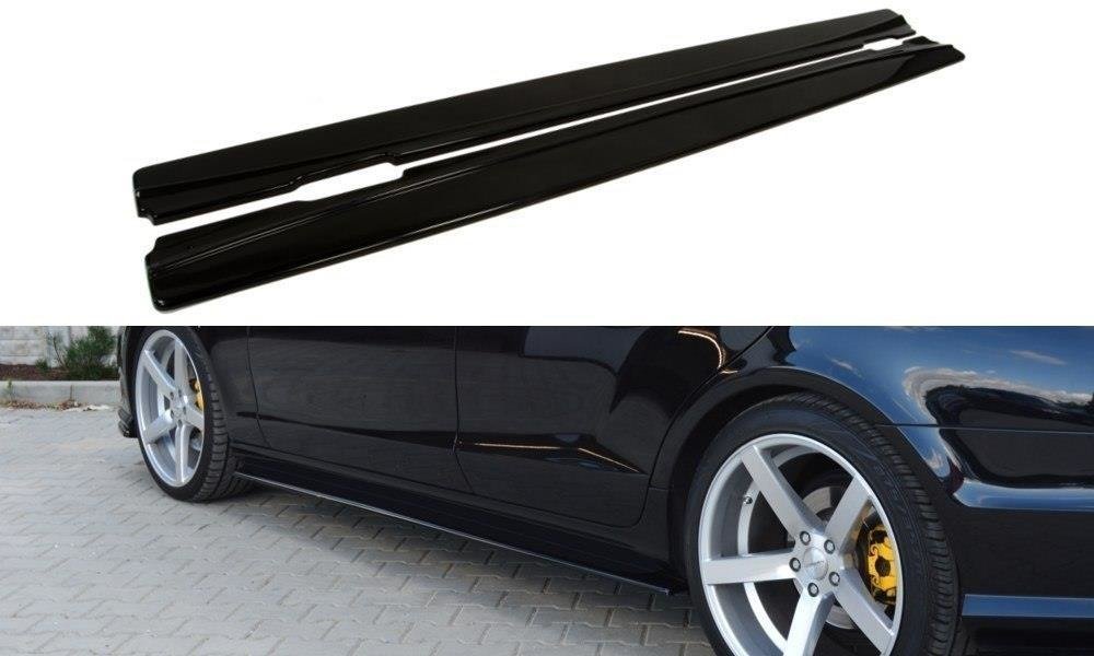 Seitenschweller Ansatz für MERCEDES CLS C218 AMG LINE schwarz Hochglanz
