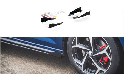 Side Flaps Volkswagen Polo GTI Mk6 schwarz Hochglanz