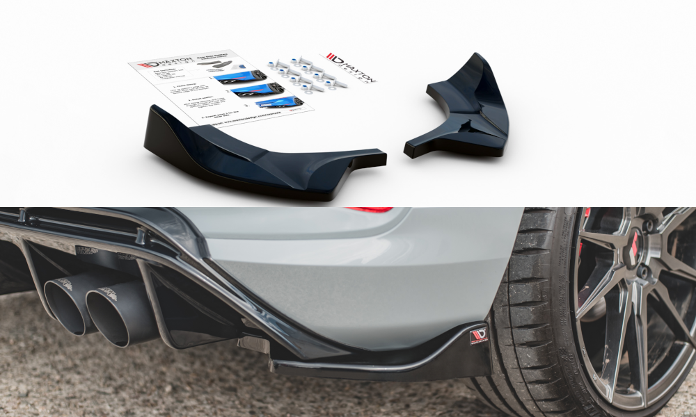 Heck Ansatz Flaps Diffusor V.2 für Ford FIesta Mk8 ST schwarz Hochglanz