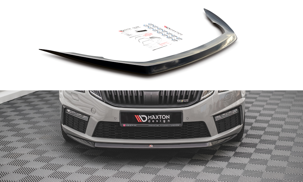 Front Ansatz V.1 für Skoda Octavia RS Mk3 Facelift Carbon Look