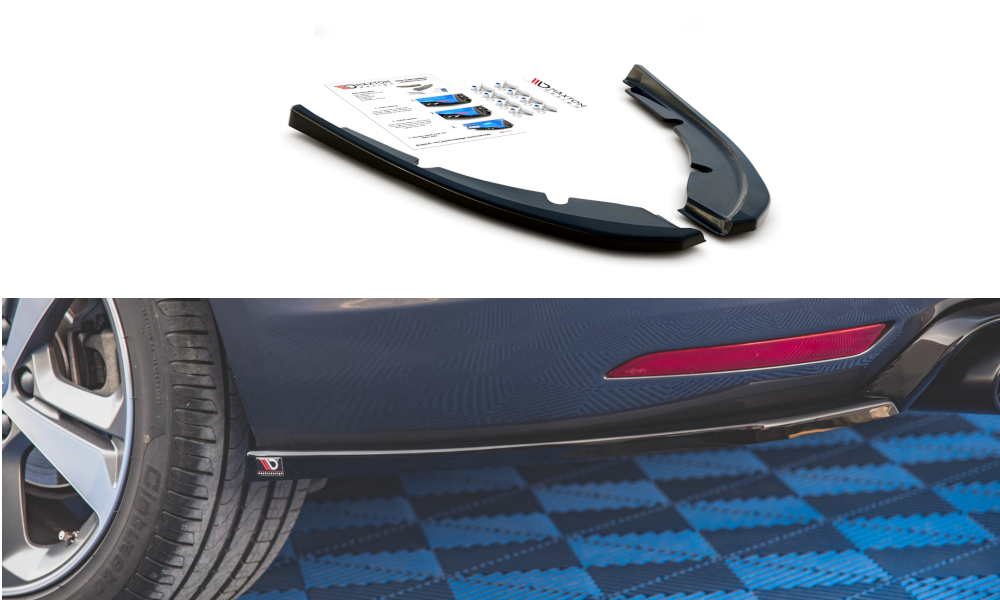 Heck Ansatz Flaps Diffusor V.2 für Peugeot 308 SW Mk2 Facelift schwarz matt