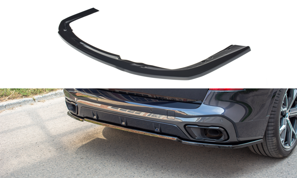 Mittlerer Diffusor Heck Ansatz für BMW X5 G05 M Paket Carbon Look