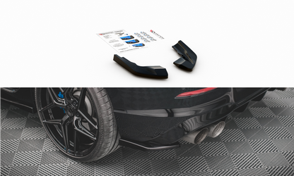 Heck Ansatz Flaps Diffusor V.2 für Volkswagen Golf R Mk8 Carbon Look