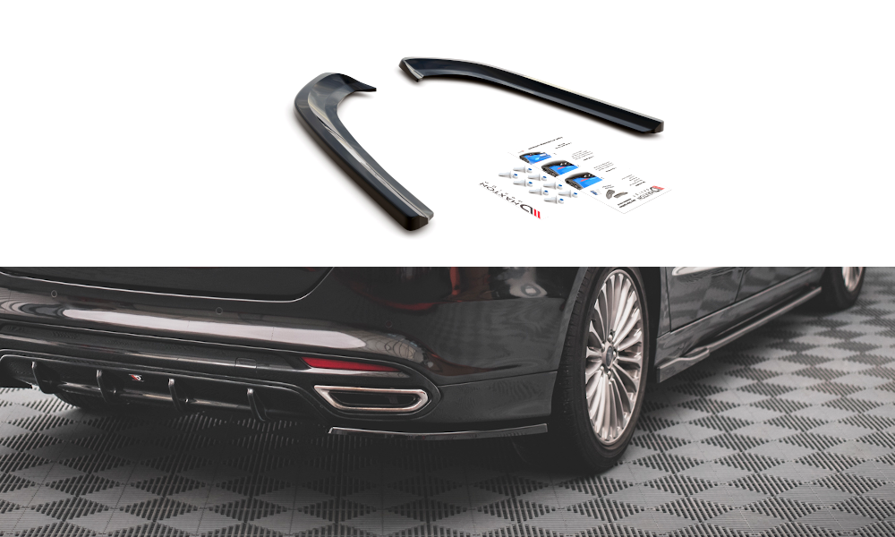 Heck Ansatz Flaps Diffusor für Ford Mondeo Mk5 Carbon Look