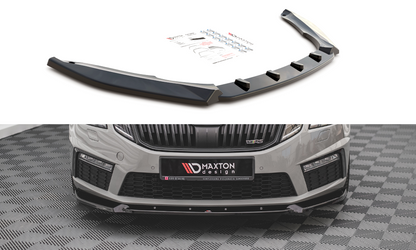 Front Ansatz V.2 für Skoda Octavia RS Mk3 Facelift schwarz matt