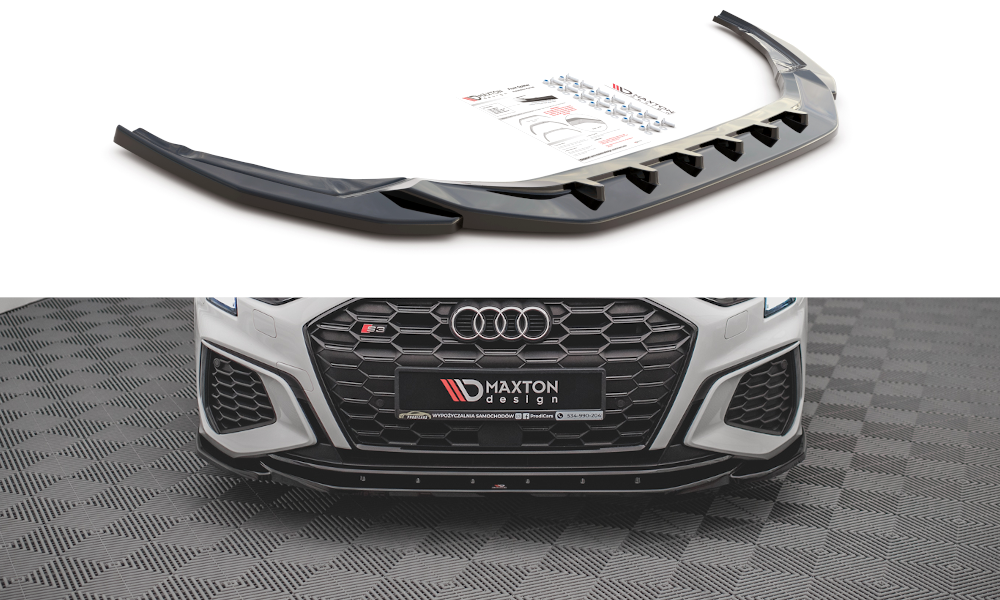 Front Ansatz V.4 für Audi S3 / A3 S-Line 8Y Carbon Look