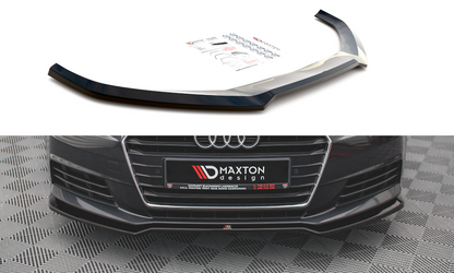 Front Ansatz V.2 für Audi A4 B9 schwarz Hochglanz