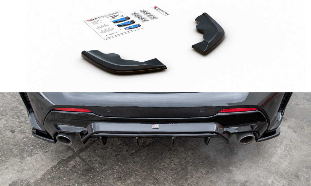 Heck Ansatz Flaps Diffusor V.3 für BMW 1er F40 M-Paket/ M135i schwarz Hochglanz
