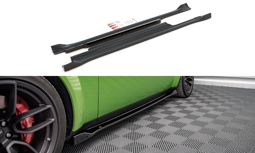 Seitenschweller Ansatz für Dodge Challenger SRT Hellcat Mk3 schwarz Hochglanz