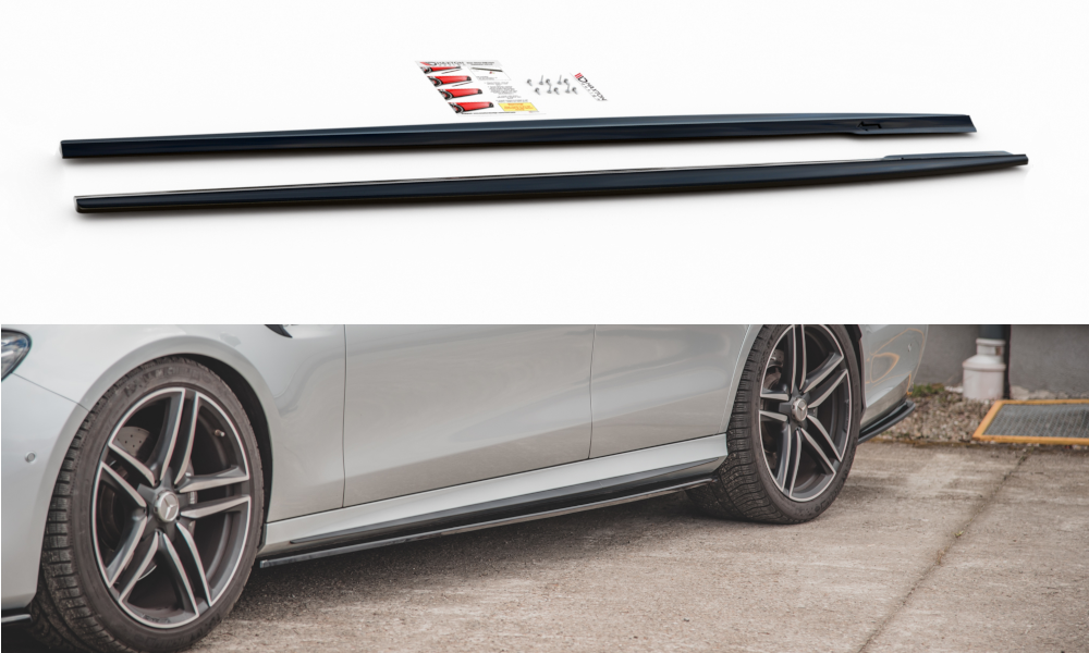 Seitenschweller Ansatz für Mercedes-Benz E63 AMG Kombi/Limousine S213/W213 Carbon Look