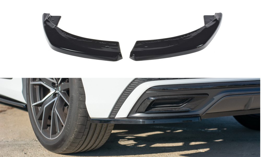 Heck Ansatz Flaps Diffusor für Audi Q8 S-line schwarz matt