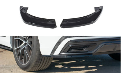 Heck Ansatz Flaps Diffusor für Audi Q8 S-line schwarz matt