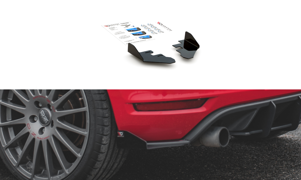 Hintere Seiten Flaps für Volkswagen Golf GTI Mk6 schwarz Hochglanz