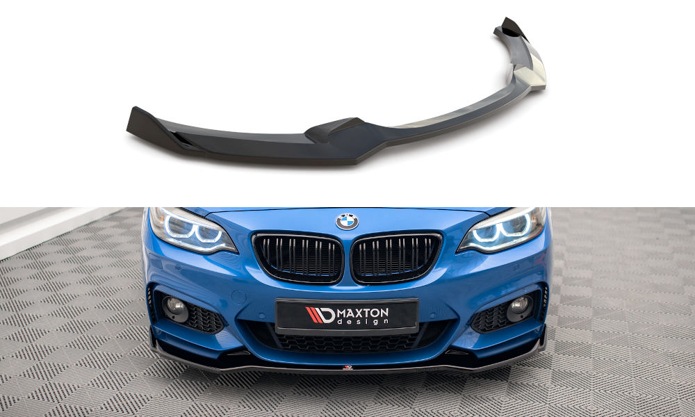 Front Ansatz V.1 für BMW 2 M-Paket F22 schwarz Hochglanz