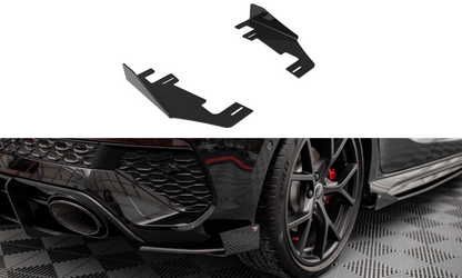 Hintere Seiten Flaps für Audi RS3 Sportback 8Y schwarz Hochglanz