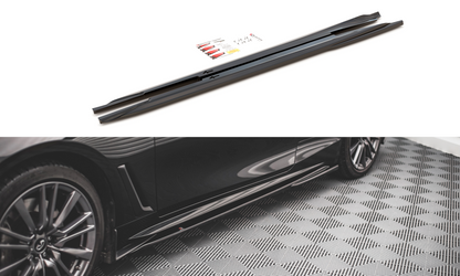 Seitenschweller Ansatz für Infiniti Q60 S Mk2 schwarz matt