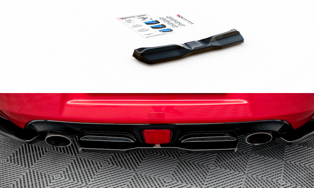 Mittlerer Diffusor Heck Ansatz V.2 für Nissan 370Z  schwarz matt